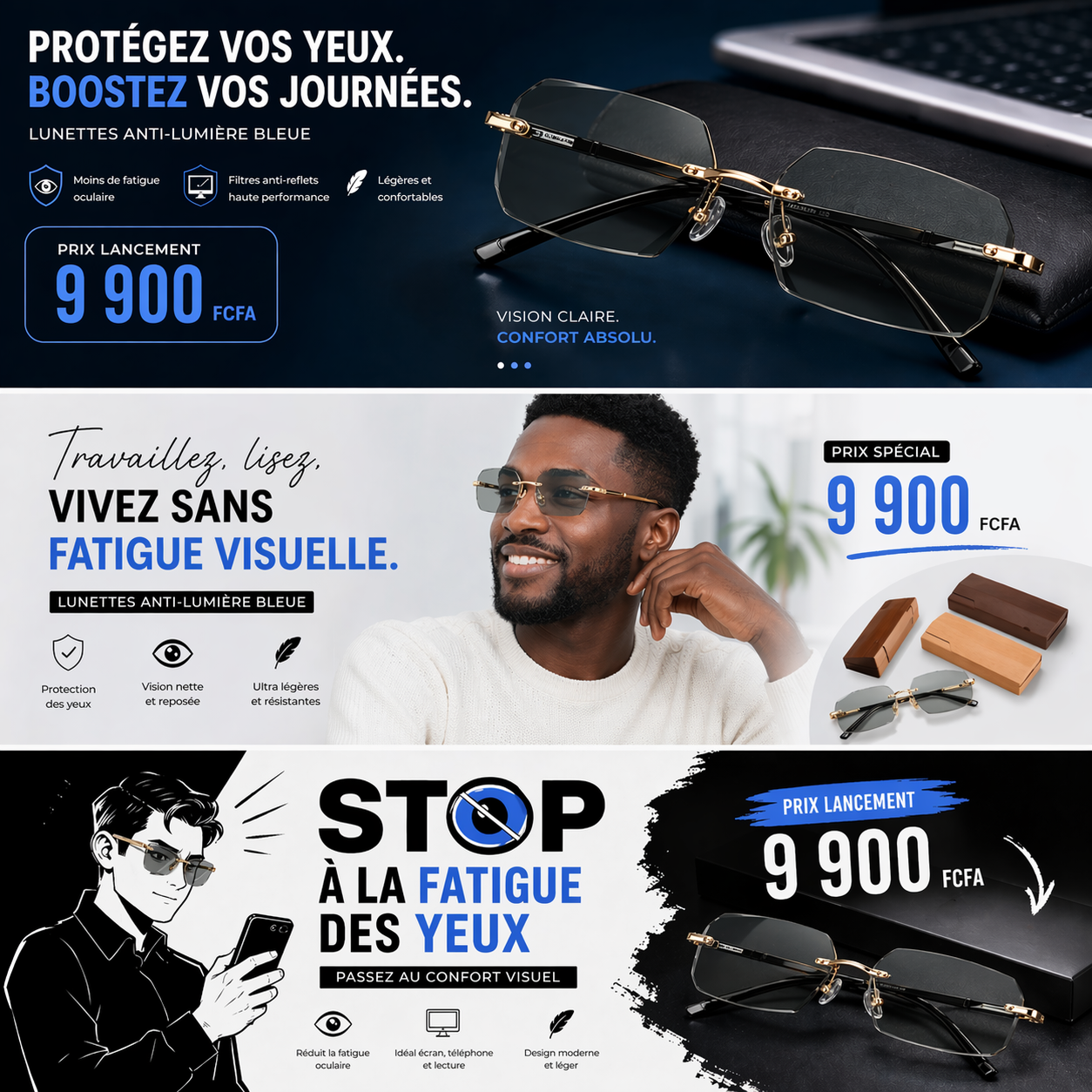 𝗟𝘂𝗻𝗲𝘁𝘁𝗲𝘀 𝗣𝗵𝗼𝘁𝗼𝗰𝗵𝗿𝗼𝗺𝗶𝗾𝘂𝗲𝘀 𝘂𝗹𝘁𝗿𝗮 𝗺𝗼𝗱𝗲𝗿𝗻𝗲  :  Une vision claire jour et nuit | protection contre les écrans, le soleil et style premium